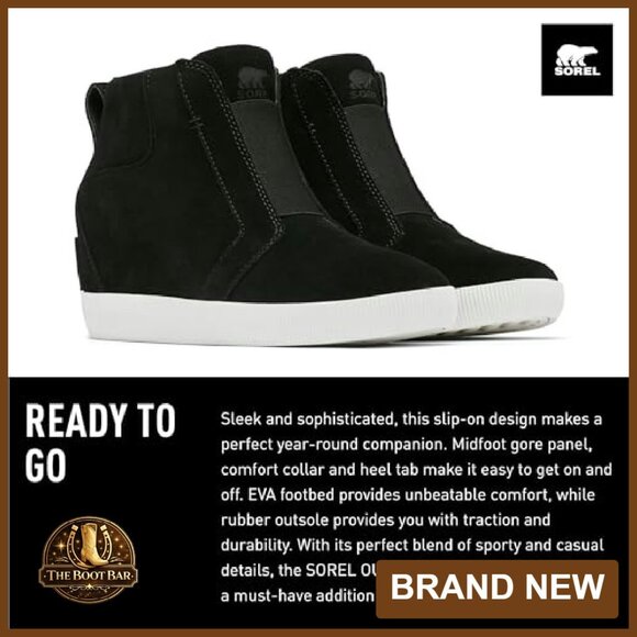 Pull-On Wedge Boots Suede Ankle Booties Comfort Winter Shoes - Picture 4 of 7